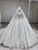 White Sequins Strapless Beading Wedding Dress