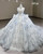 Silver Gray Sequins Strapless Beading Wedding Dress