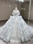 Silver Gray Sequins Strapless Beading Wedding Dress