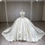 White Satin Strapless Beading Wedding Dress