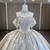 White Satin Off the Shoulder Beading Wedding Dress