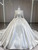 White Satin Long Sleeve Beading Wedding Dress