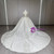 White Satin Long Sleeve Beading Wedding Dress