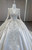 White Satin Long Sleeve Beading Wedding Dress