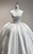 White Satin Strapless Appliques Wedding Dress