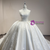White Satin Strapless Appliques Wedding Dress