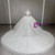 White Tulle Long Sleeve Backless Wedding Dress