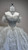 Beige White Tulle Sequins Appliques Wedding Dress