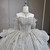 White Tulle Sequins Beading Wedding Dress