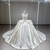Beige White Satin Strapless Lace Wedding Dress