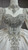 White Satin Long Sleeve Beading Wedding Dress