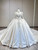 White Satin Long Sleeve Beading Wedding Dress