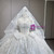 White Tulle Lace Off the Shoulder Beading Wedding Dress