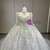 White Sequins Long Sleeve Wedding Dress