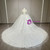 White Sequins Long Sleeve Wedding Dress