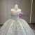 Gray Sequins Strapless Beading Wedding Dress