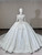 White Ball Gown Sequins Beading Wedding Dress