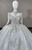 White Ball Gown Sequins Beading Wedding Dress