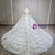 Gray Sequins Long Sleeve Beading Wedding Dress