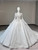 White Sequins V-neck Beading Wedding Dress