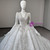 White Sequins V-neck Beading Wedding Dress
