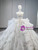 White Tulle Sequins Beading Wedding Dress With Detachable Shawl
