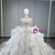 White Tulle Sequins Beading Wedding Dress With Detachable Shawl