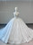 White Tulle Sequins Strapless Beading Wedding Dress