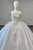 White Tulle Sequins Strapless Beading Wedding Dress