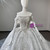 White Sequins Strapless Beading Wedding Dress