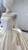White Satin Long Sleeve Beading Wedding Dress