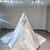 White Satin Strapless Beading Wedding Dress