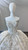 White Satin Strapless Beading Wedding Dress