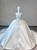 White Satin Strapless Beading Wedding Dress