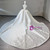 White Satin Strapless Beading Wedding Dress