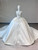 White Satin Strapless Beading Wedding Dress