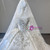 White Satin Strapless Beading Wedding Dress