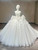 White Tulle Strapless Beading Flower Wedding Dress