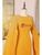 Yellow Scoop Neck Beading Long Sleeve Prom Dress