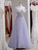Purple Tulle Sequins Off the Shoulder Prom Dres