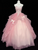 Pink Tulle Strapless Appliques Prom Dress