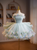 Green Tulle Strapless Pleats Flower Homecoming Dress