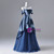 Blue Tulle Off the Shoulder Prom Dress