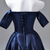 Blue Satin Off the Shoulder Pleats Prom Dress