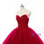 Red Ball Gown Wedding Dresses Princess Puffy Red Lace Bridal Dresses for Women 2017