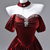Burgundy Off the Shoulder Beading Prom Dress