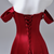Red Satin Off the Shoulder Pleats Prom Dress