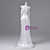 White Satin Off the Shoulder Prom Dress