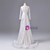 White Sequins Long Sleeve Beading Prom Dress