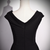 Simple Black V-neck Pleats Prom Dress